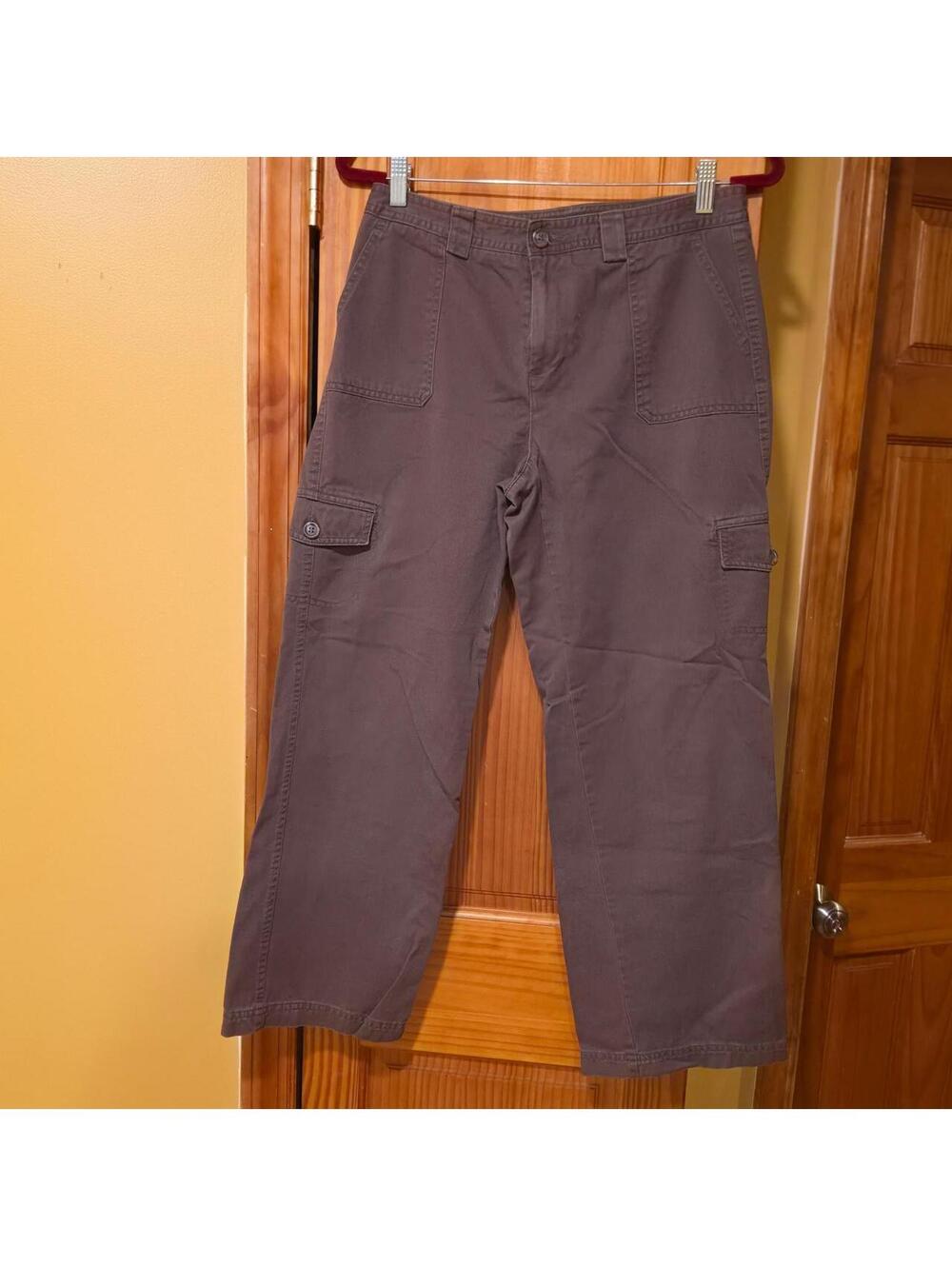 Dockers Brown Cargo Pants with Buttoned Pockets